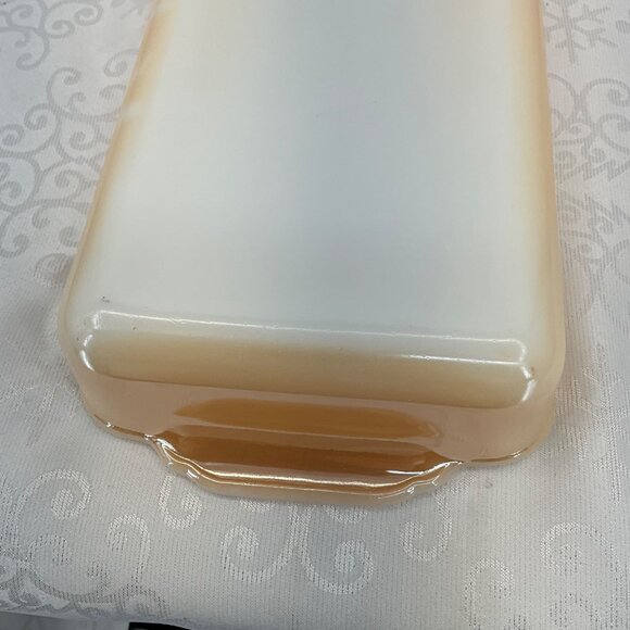 Vintage Pyrex Peach Lustre Loaf Baking Dish 1.5 Qt - Picture 5 of 6